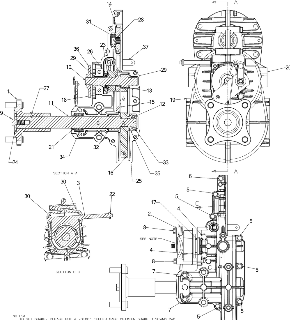 Transmission (Rh) Diagram and Parts List for RZT-S42ZERO (17AVCEDS710)(2016) Cub Cadet Lawn Tractor